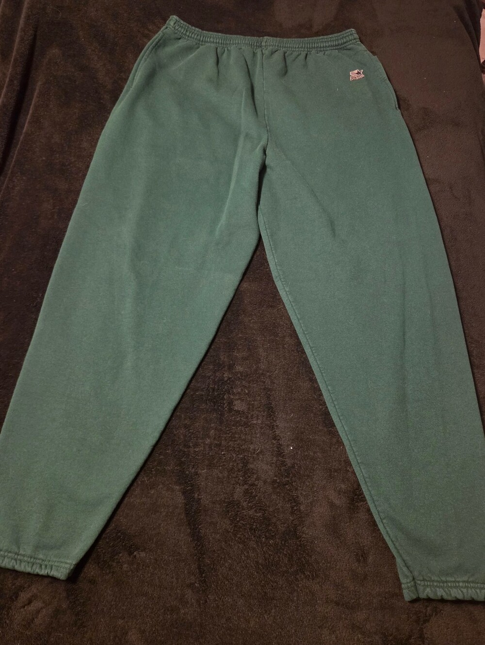 Starter Brand Heavy Warm Green Sweatpants Size Large *Please review measurements